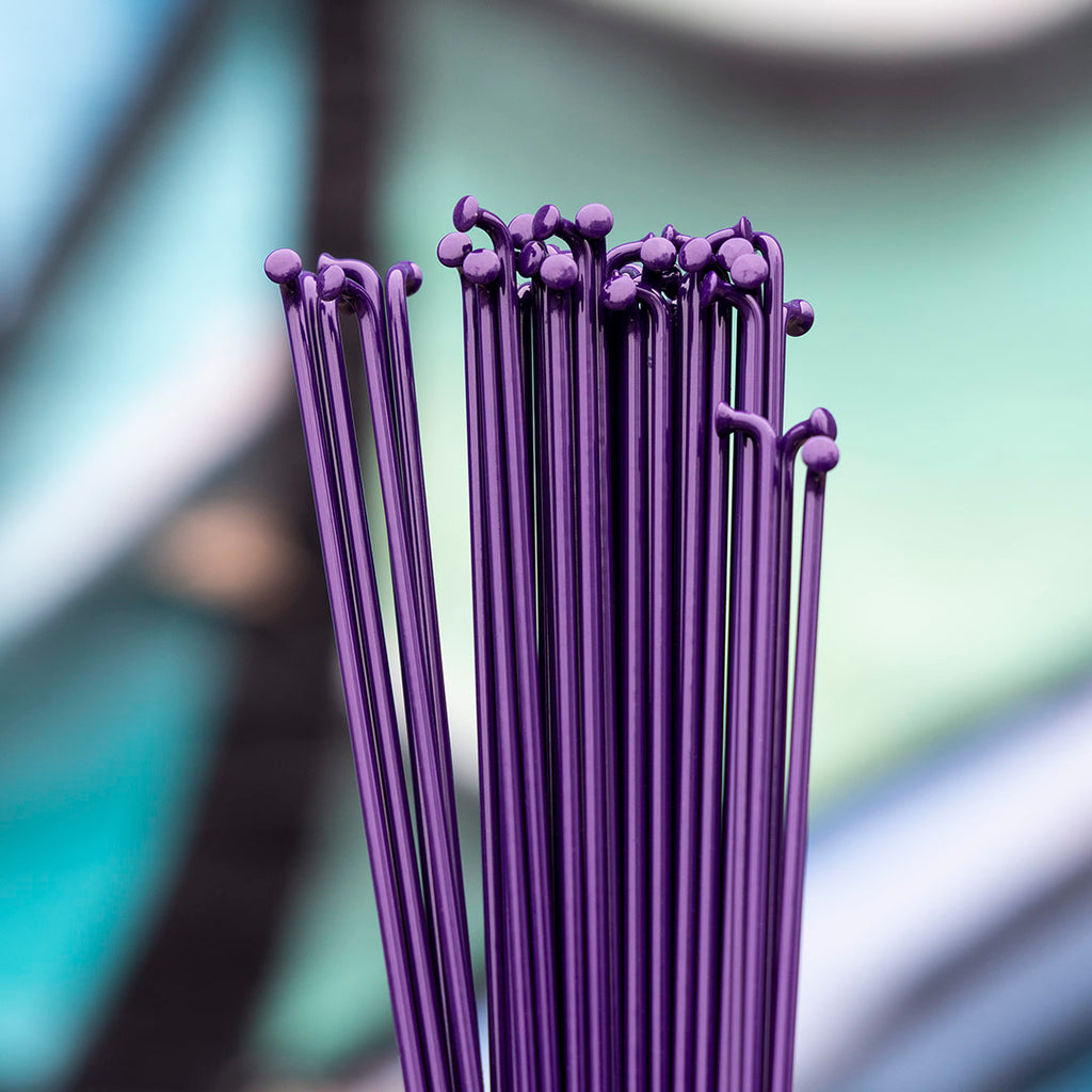 Mission BMX spokes in purple!