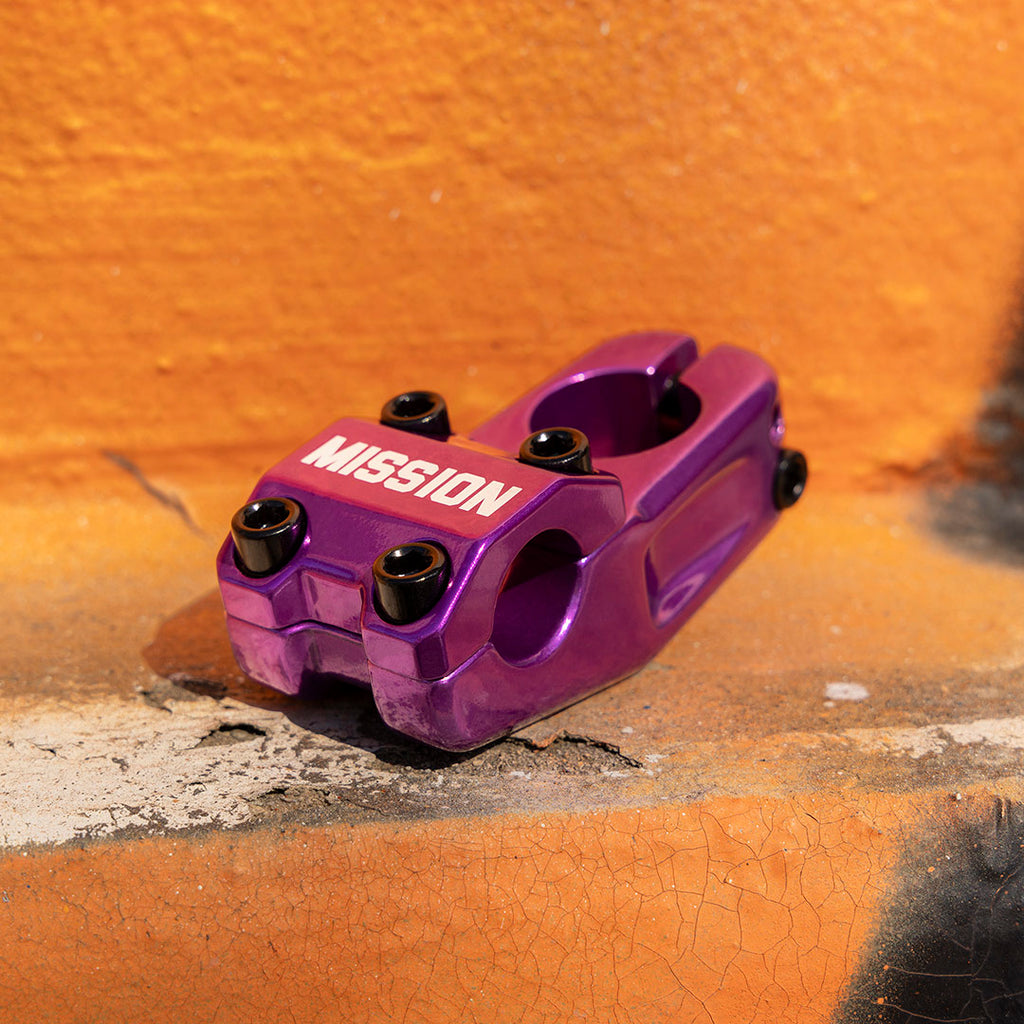 Mission BMX Control stem in purple.