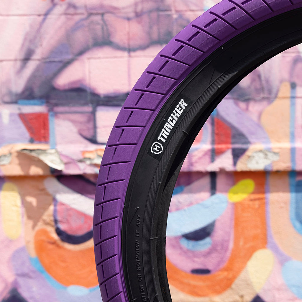 Mission Tracker tire in purple.